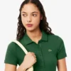L.12.D ribbet bomullspolo i slim fit for kvinner