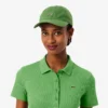 L.12.D ribbet bomullspolo i slim fit for kvinner