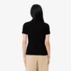 L.12.D ribbet bomullspolo i slim fit for kvinner