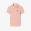 L.12.D ribbet bomullspolo i slim fit for kvinner