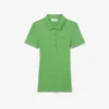 L.12.D ribbet bomullspolo i slim fit for kvinner
