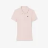 L.12.D ribbet bomullspolo i slim fit for kvinner