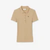 L.12.D ribbet bomullspolo i slim fit for kvinner