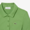 L.12.D ribbet bomullspolo i slim fit for kvinner
