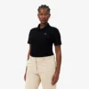 L.12.D ribbet bomullspolo i slim fit for kvinner