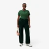 L.12.D ribbet bomullspolo i slim fit for kvinner