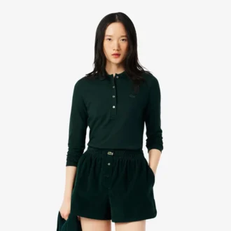 L.12.D stretch-minipiqua-polo i slim fit for kvinner