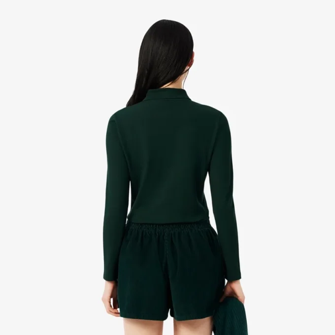 L.12.D stretch-minipiqua-polo i slim fit for kvinner