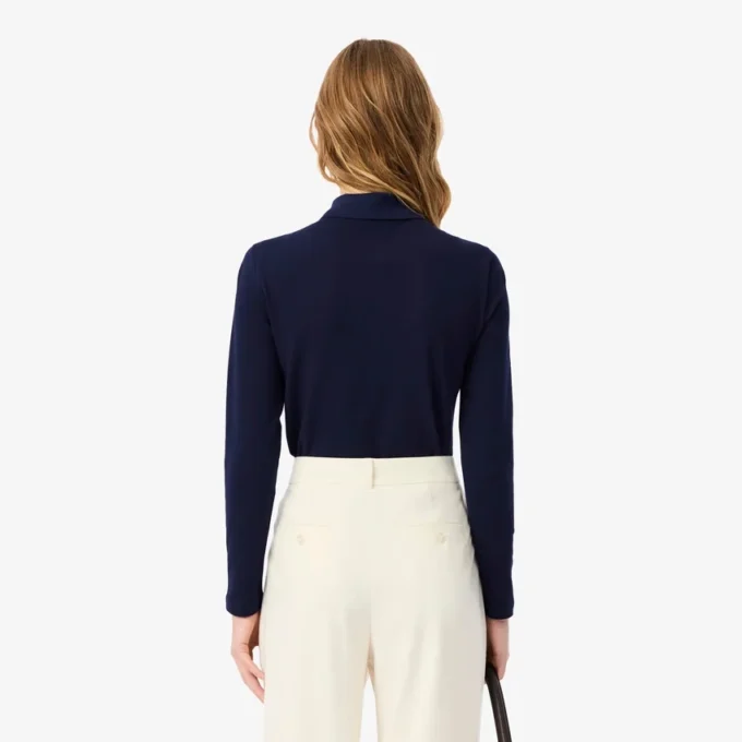 L.12.D stretch-minipiqua-polo i slim fit for kvinner