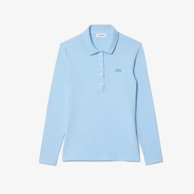 L.12.D stretch-minipiqua-polo i slim fit for kvinner