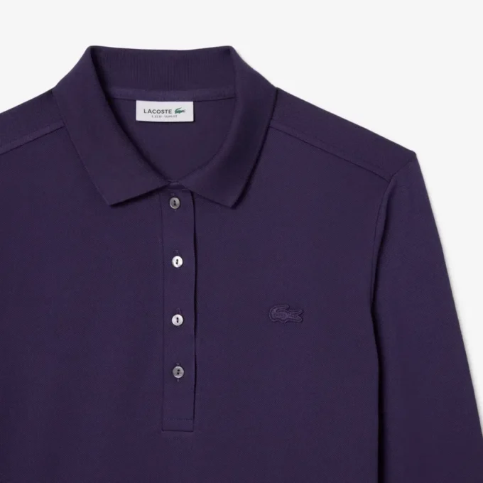 L.12.D stretch-minipiqua-polo i slim fit for kvinner