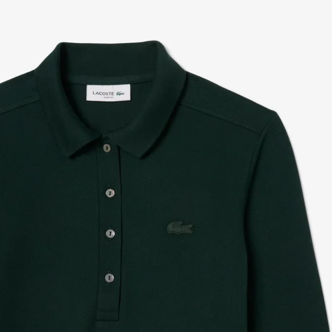 L.12.D stretch-minipiqua-polo i slim fit for kvinner