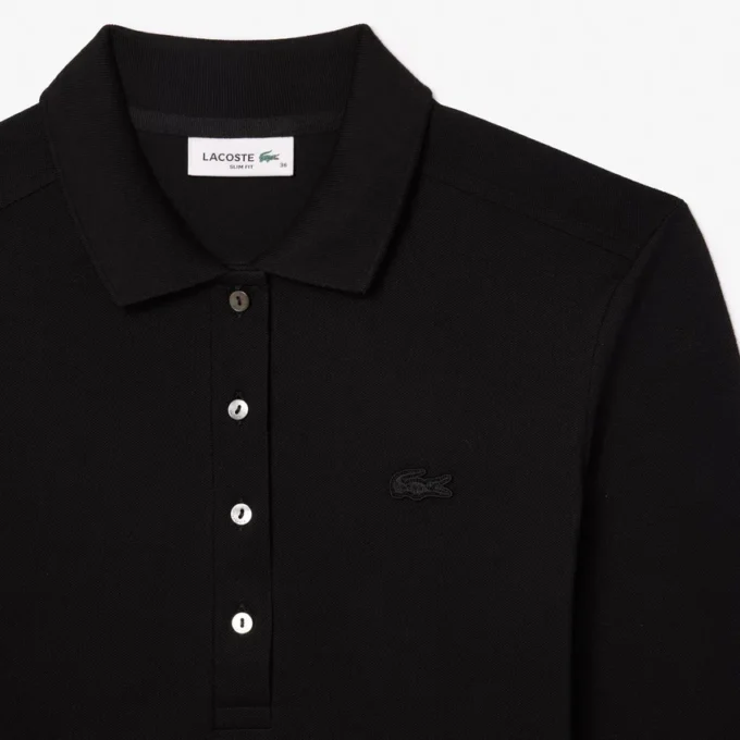 L.12.D stretch-minipiqua-polo i slim fit for kvinner