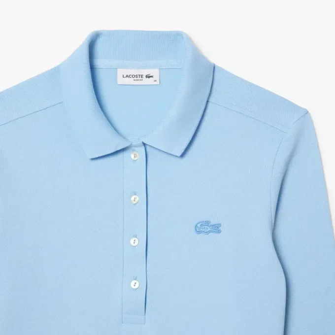 L.12.D stretch-minipiqua-polo i slim fit for kvinner