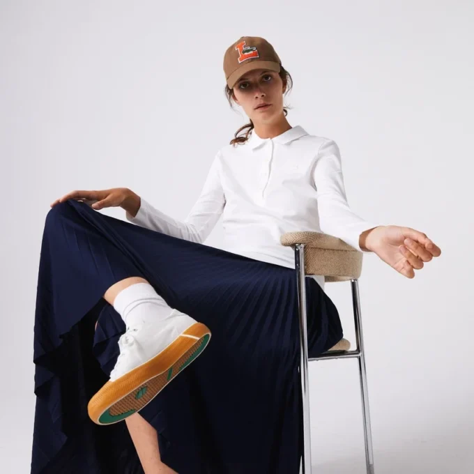 L.12.D stretch-minipiqua-polo i slim fit for kvinner
