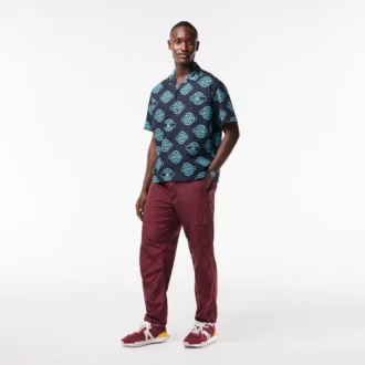 Lacoste.12.12 Chrono-klokke i svart og karneolgull med silikonrem