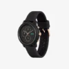Lacoste.12.12 Chrono-klokke i svart og karneolgull med silikonrem