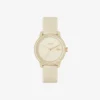 Lacoste.12.12 Go 3-visers champagnefarget silikonklokke