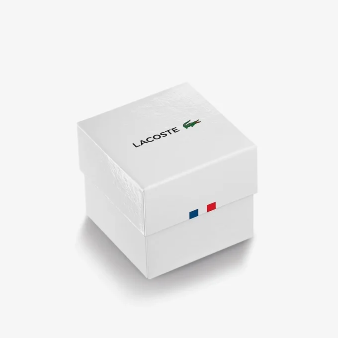 Lacoste.12.12 Go 3-visers champagnefarget silikonklokke