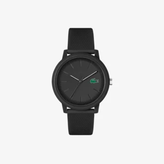Lacoste.12.12 klokke med svart silikonrem