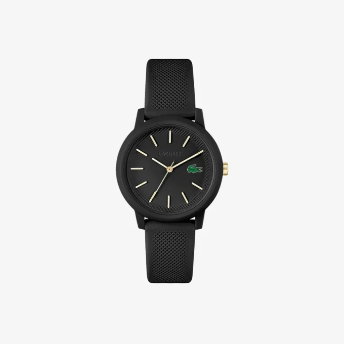 Lacoste.12.12 klokke med svart silikonrem
