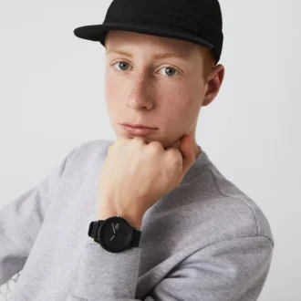 Lacoste.12.12 klokke med svart silikonrem