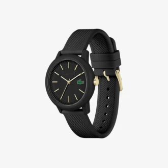 Lacoste.12.12 klokke med svart silikonrem
