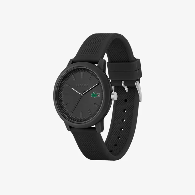 Lacoste.12.12 klokke med svart silikonrem