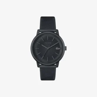 Lacoste.12.12 Move 3-hånds klokke, svart silikon