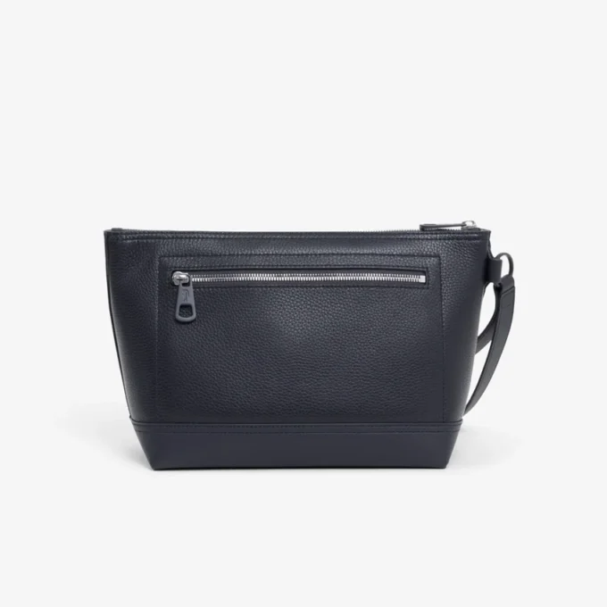 Lacoste Club clutch i kornet skinn