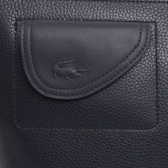 Lacoste Club clutch i kornet skinn