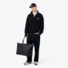Lacoste Club helgveske i kornet skinn