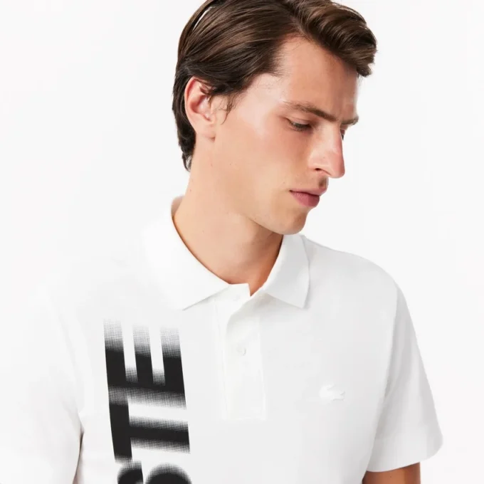 Lacoste Movement-pologensere med trykk for menn, normal passform