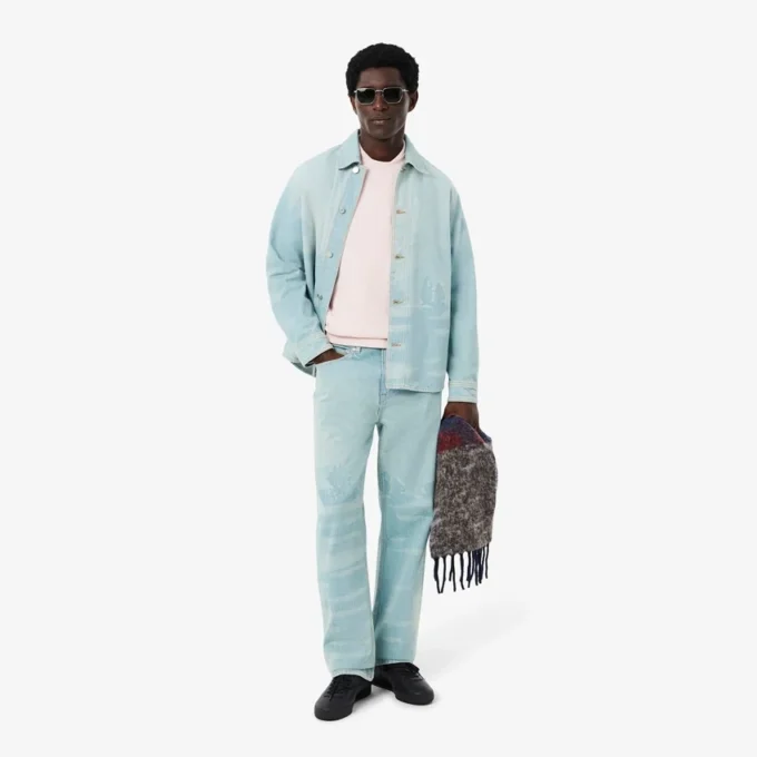 Landscape-fleece-sweatshirt for menn med krokodillemønster