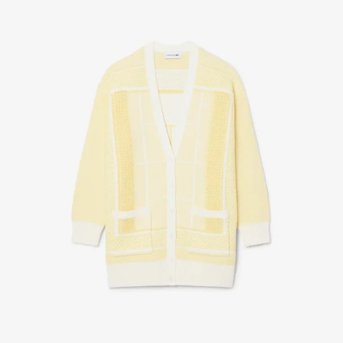 Lang cardigan i tennisstil