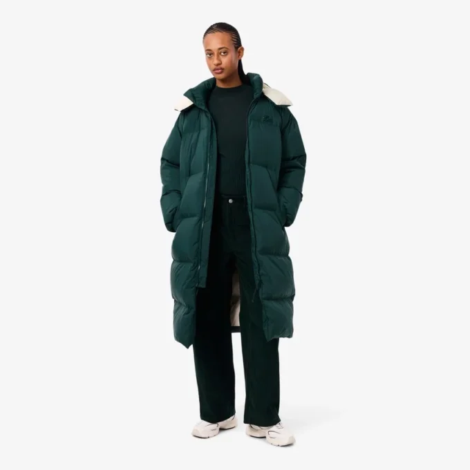 Lang, oversized dunjakke for kvinner