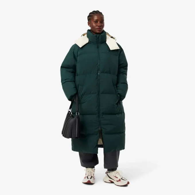 Lang, oversized dunjakke for kvinner