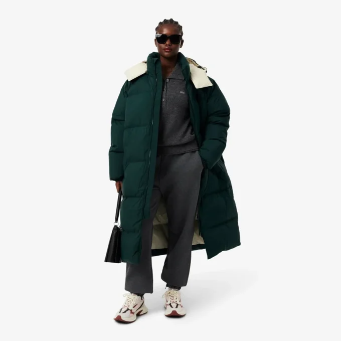 Lang, oversized dunjakke for kvinner