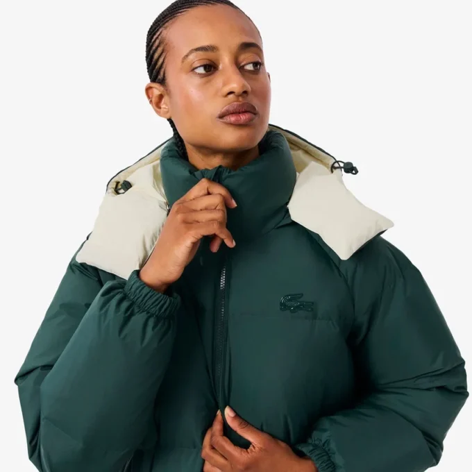 Lang, oversized dunjakke for kvinner