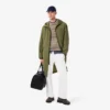 Lang, vannavvisende parkas for menn