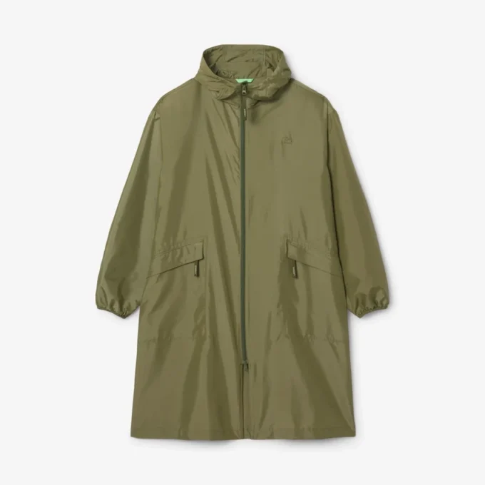Lang, vannavvisende parkas for menn