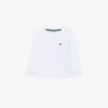 Langermet bomulls-T-skjorte for barn