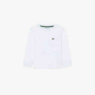 Langermet bomulls-T-skjorte for barn