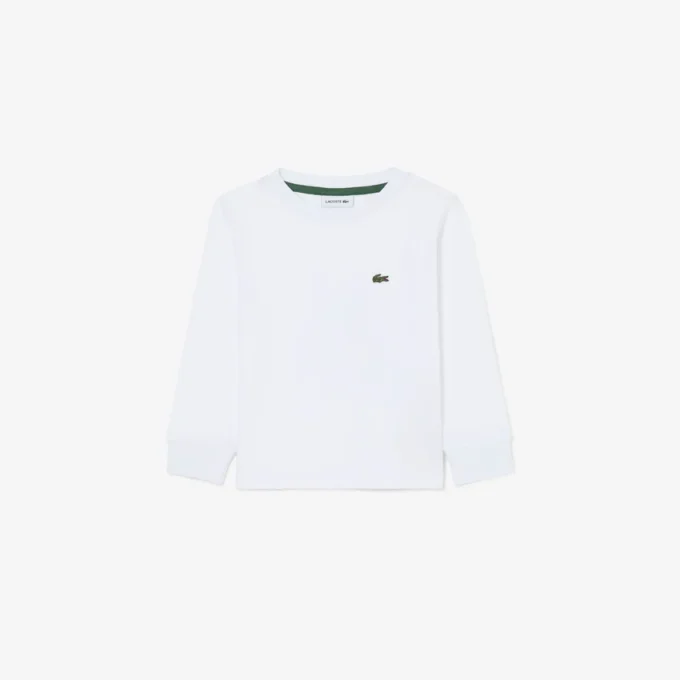 Langermet bomulls-T-skjorte for barn