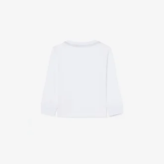 Langermet bomulls-T-skjorte for barn
