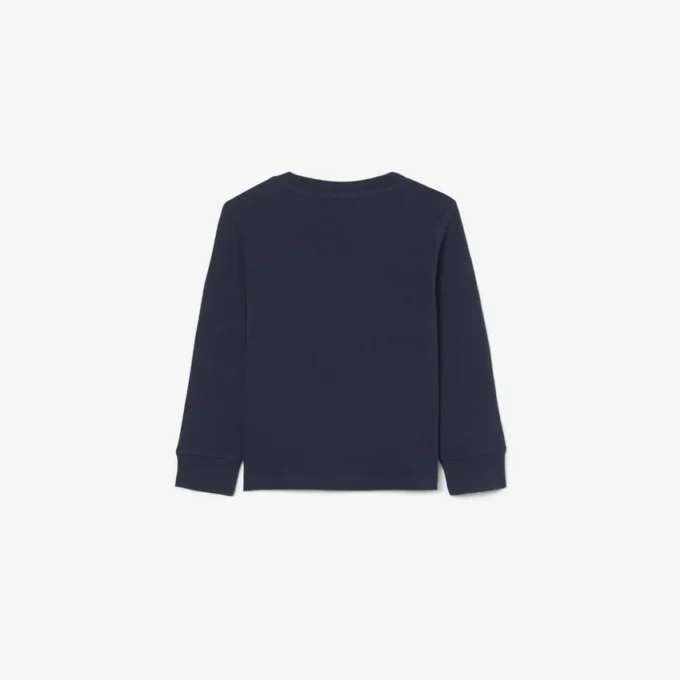 Langermet bomulls-T-skjorte for barn