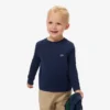 Langermet bomulls-T-skjorte for barn