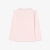 Langermet bomulls-T-skjorte for barn