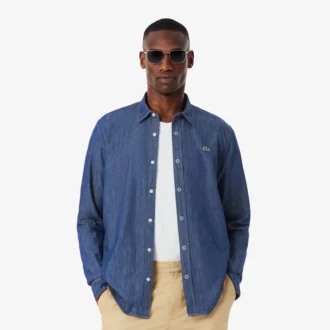 Lett denimskjorte for menn med normal passform