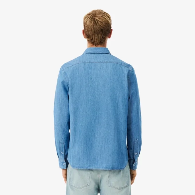 Lett denimskjorte for menn med normal passform